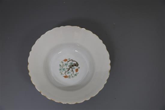 A Chinese famille rose landscape bowl, Daoguang four character seal mark and probably of the period, H.7cm diameter 18.5cm